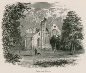 Dryburgh Abbey, vanuit het noorden door Alexander Francis Lydon
