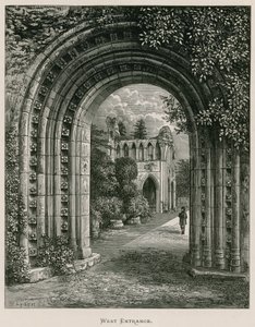 Dryburgh Abbey, Westelijke ingang door Alexander Francis Lydon