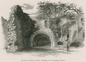 Kirkstall Abbey, Ruïnes aan de zuidwestelijke hoek van het Kloosterhof door Alexander Francis Lydon