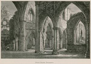 Tintern Abbey, vanuit het zuidelijke transept