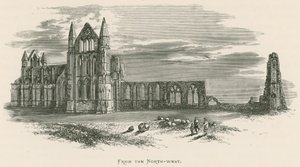 Whitby Abbey, vanuit het noordwesten