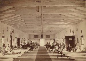 Armory Square Hospital, interieur van Ward K, ca. 1863