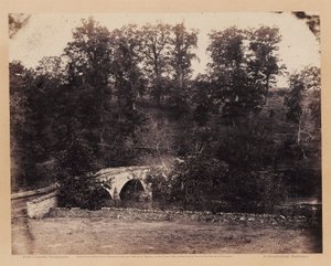 Burnside Bridge, over Antietam Creek, Maryland, uit Gardners Schetsboek van de Burgeroorlog