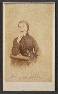 Carte-de-visite portret van Margaret Alsop door Alexander Gardner
