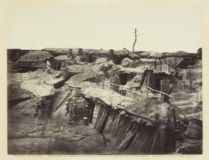 Kwartieren van mannen in Fort Sedgwick, mei 1865 door Alexander Gardner