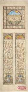 Ontwerp voor een glas-in-loodraam, 1866-92 door Alexander Gibbs