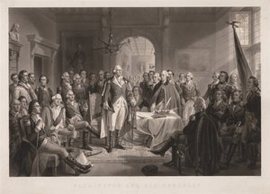 Washington en zijn generaals met sleutel