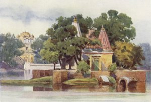 Een Tempel in de Tank bij Thanesar door Alexander Henry Hallam Murray