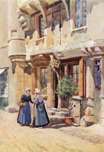 Oude huizen in Chinon door Alexander Henry Hallam Murray