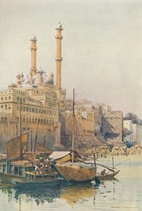 De ghats onder Aurangzebs moskee, Benares, ca. 1880, 1905