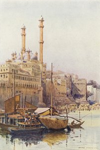 De Ghats onder Aurangzebs Moskee, Benares