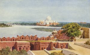 De Taj vanaf het Fort, Agra door Alexander Henry Hallam Murray