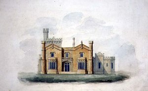 Ontwerp voor Lyndhurst House in Terry Town, New York door Alexander Jackson (attr. to) Davis
