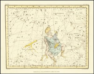 1822 - Alexander Jamieson - Auriga, De wagenmenner (met Hercules Telescoop) door Alexander Jamieson