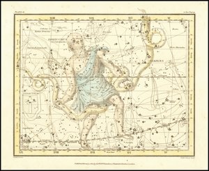 1822 - Alexander Jamieson - Ophiuchus en Slang (en Scutum Sobieski) door Alexander Jamieson
