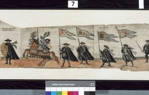 Detail van De Huntly Begrafenisstoet, gezegd te zijn gebruikt voor de uitvaart van George 1e, Markies van Huntly