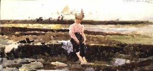 Jong meisje peddelend door Alexander M. Rossi