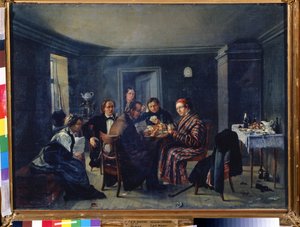 Kaartspelers door Alexander Matveyevich Dorogov