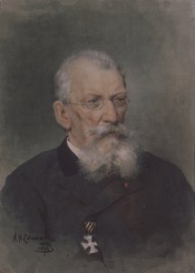 Portret van de kunstenaar Pyotr P. Sokolov 1821-1899 door Alexander Nikolaevich Stepanov