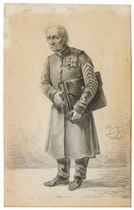 Een veteraan van het keizerlijke Russische leger, 1837 door Alexander Orlowski