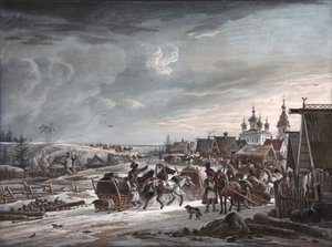Winter, 1825 door Alexander Osipovich Orlowski