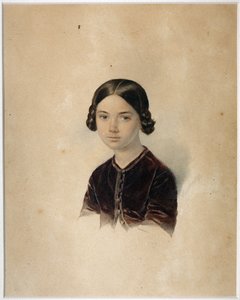 Portret van Sofia Alexandrovna Briullowa door Alexander Petrovich Sokolov