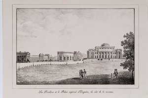 Het Yelagin-paleis in Sint-Petersburg Serie Zichten van Sint-Petersburg door Alexander Pluchart