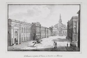 Uitzicht op het Arsenaal en de Gieterij in Sint-Petersburg Serie Uitzichten van Sint-Petersburg door Alexander Pluchart