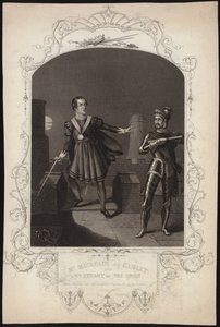 Mr Macready als Hamlet en Mr Stuart als De Geest door Alexander Reid
