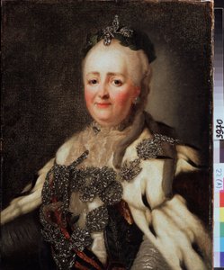 ""Portret van Catharina II (1729-1796), keizerin van Rusland"" door Alexander Roslin