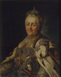 Portret van keizerin Catharina II 1729-1796 door Alexander Roslin
