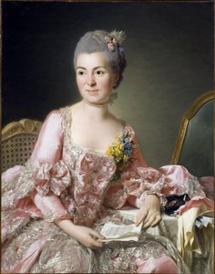 Portret van Marie Suzanne Giroust, Madame Roslin door Alexander Roslin