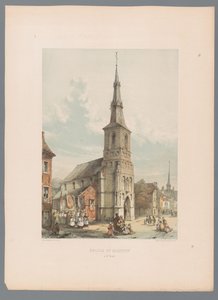 Gezicht op de Sint-Maartenkerk in Sint-Truiden door Alexander Schaepkens