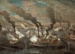 Grote Zeeslag van Memphis, Tennessee op 6 juni 1862 door Alexander Simplot