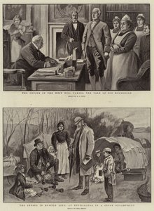De Volkstelling in het West End, het Opnemen van zijn Huishouden, de Volkstelling in Bescheiden Leven, een Tellenaar in een Zigeunerkamp door Alexander Stuart Boyd