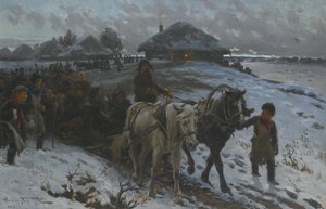 Vertrek voor de jacht, 1915 door Alexander Vladimirovich Makovsky