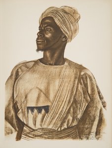 Gadem, olifantenjager (Birao), uit Tekeningen en Schilderijen van Afrika, uitgevoerd tijdens de Citroen Centraal Afrika expeditie, tweede missie Haardt Audouin-Dubreuil, uitgegeven Parijs, 1927