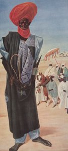 Magemma, leider van de ruiters van Sultan Sery ussa van Maradi, Niger territorium, uit Tekeningen en Schilderijen van Afrika, uitgevoerd tijdens de Citroen Centraal Afrika expeditie, tweede missie Haardt Audouin-Dubreuil door Alexander Yakovlev