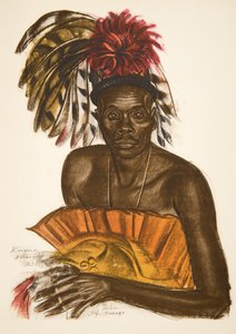 Tuba, chef Matchaga (Niangara (haut Ouelle), uit Tekeningen en Schilderijen van Afrika, uitgevoerd tijdens de Citroen Centraal Afrika expeditie, tweede missie Haardt Audouin-Dubreuil, uitgegeven Parijs, 1927 door Alexander Yakovlev