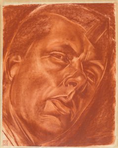 Portret van Boris Grigoriev 1886-1939, 1922 door Alexander Yevgenyevich Yakovlev