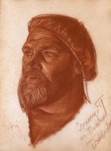 Portret van de architect Leonid Romanovich Sologub 1884-1956, 1933