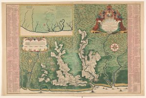 Algemene kaart van Suriname door Alexander de Lavaux
