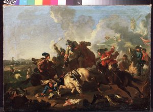 Scène van de Slag bij Poltava door Alexander von Kotzebue