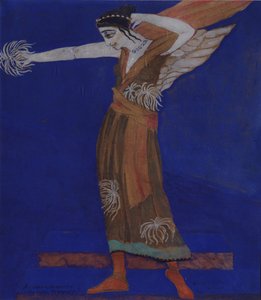 Kostuumontwerp voor het toneelstuk Famira-kifared door I. Annensky, 1916 door Alexandra Alexandrowna Exter