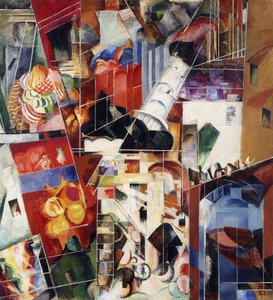 De stad, c.1914-1921 door Alexandra Alexandrowna Exter