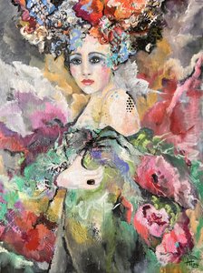 Etherisch bloemenportret door Alexandra Higgins