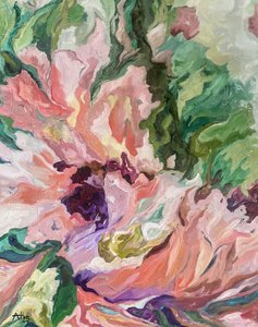 Levendig bloemenmotief door Alexandra Higgins