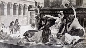 Cleopatra probeert gif op zijn onderdanen - door Cabanel door after Alexandre Cabanel