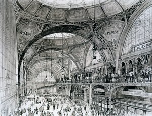 Centraal Station, Boekarest, Roemenië, uit Orientalisme et Architecture Contemporaine door Alexandre Auguste Louis Marcel