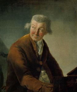 Portret van Carl Friedrich Abel 1723-1787 door Alexandre Auguste Robineau